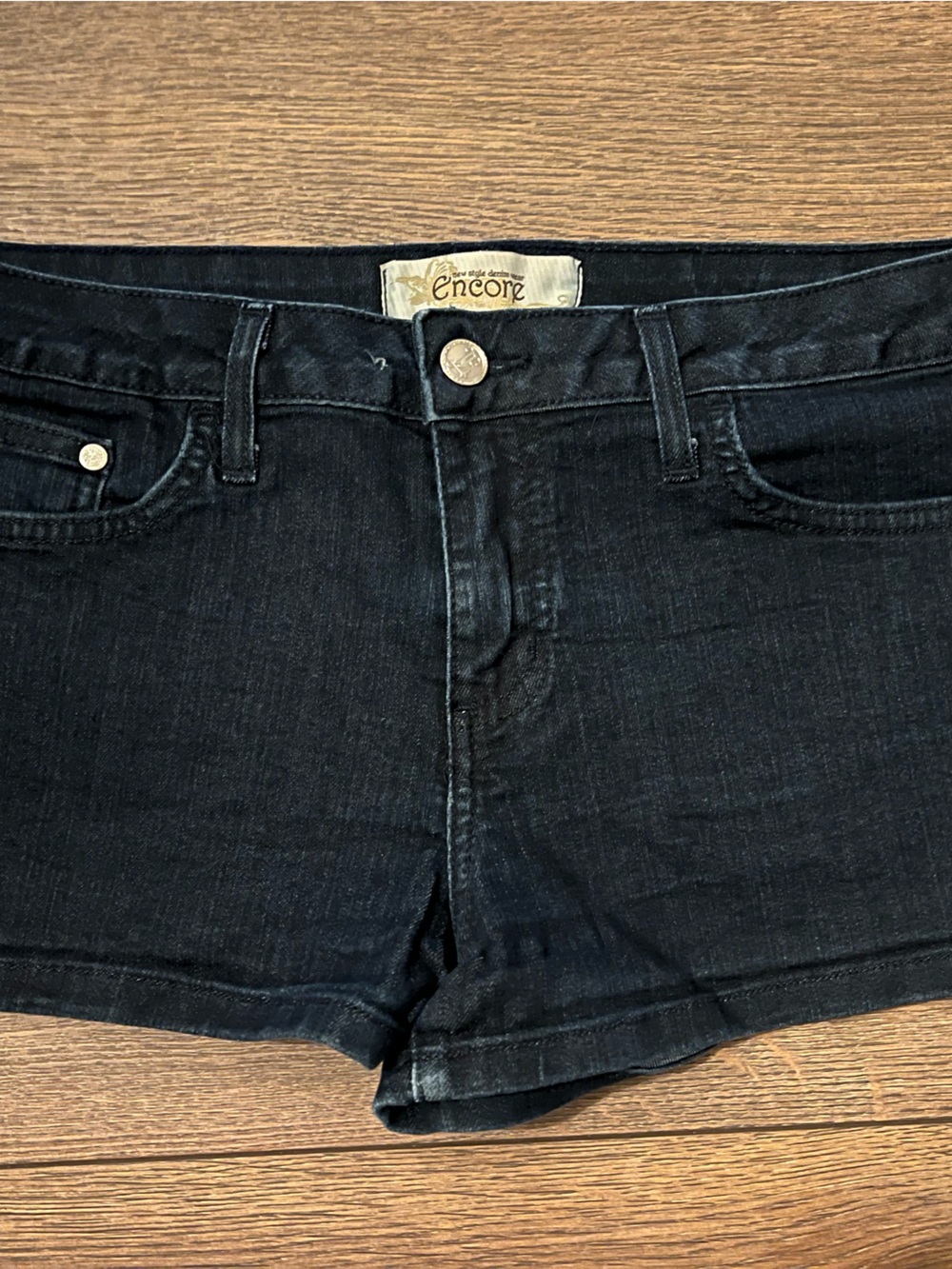 Encore Jeans Women's Black Denim Shorts